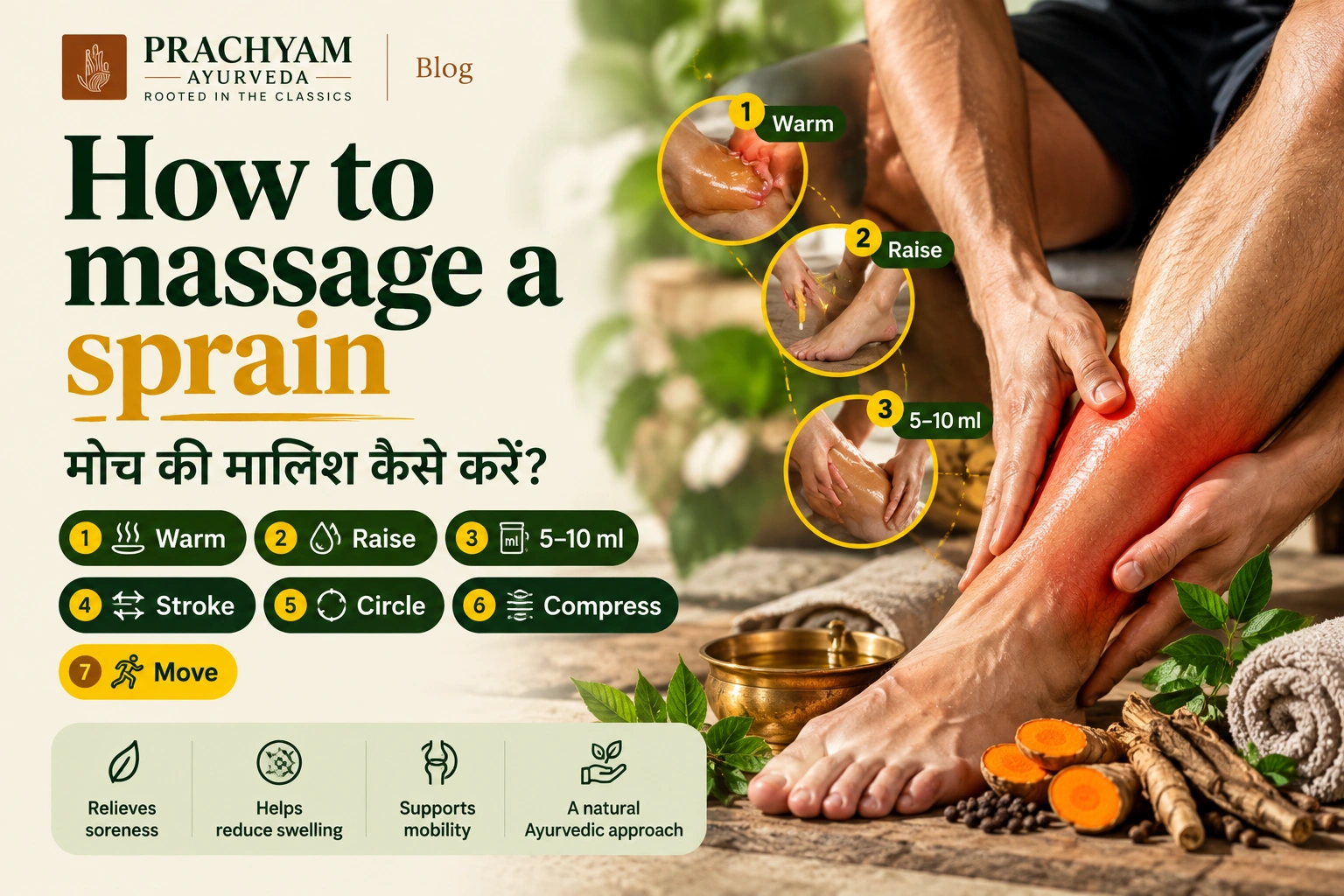 How to Massage a Sprain the Right Way: 7 Steps (मोच की मालिश कैसे करें)