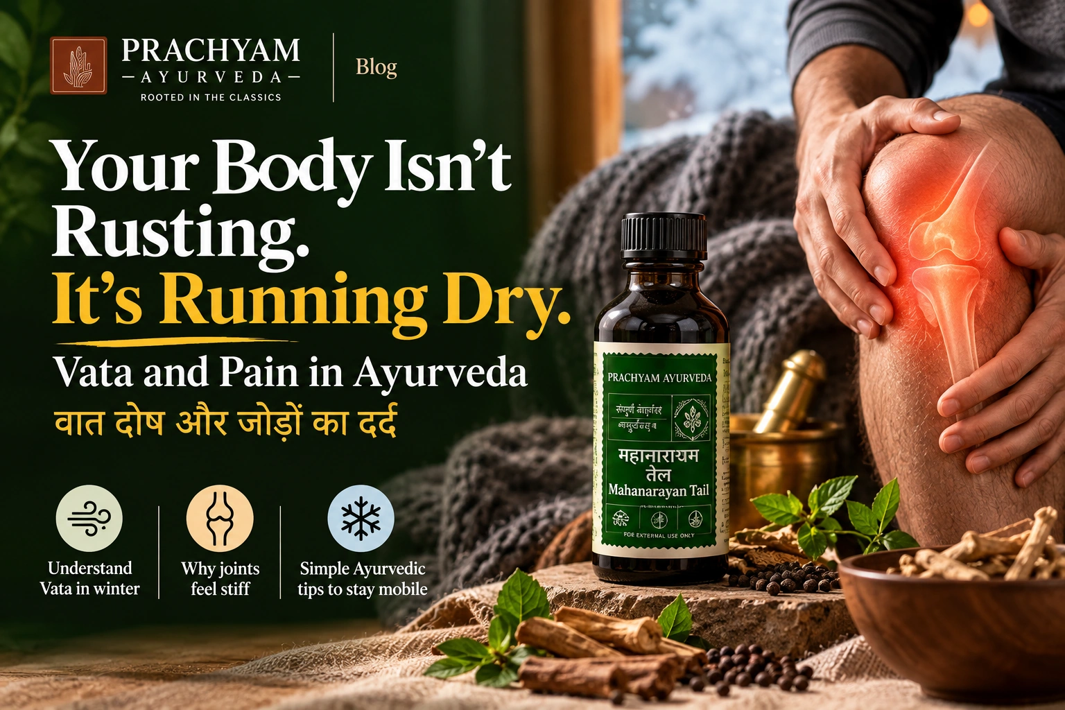 Your Body Isn't Rusting. It's Running Dry: Vata and Pain in Ayurveda